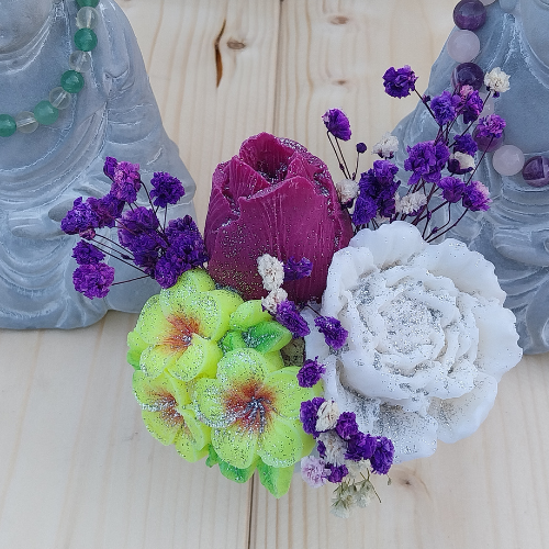 Bouquet bougie fondant 4 parfums - 4