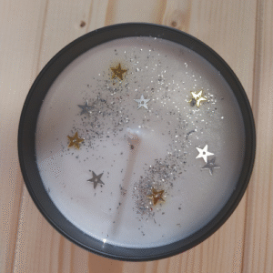 Bougie décorée - Lilas