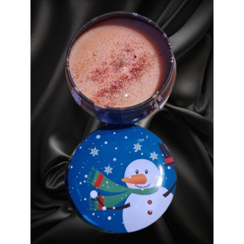 Bougie Pain d’Épices Alsacien – Bonhomme de Neige – Boîte ouverte