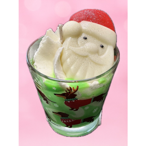 Bougie parfum Noël d’Enfance en cire de soja, création artisanale Douceur de Grasse.