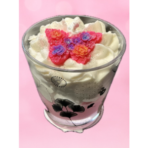 Bougie parfum Fleur de Cerisier en cire de soja, création artisanale Douceur de Grasse.