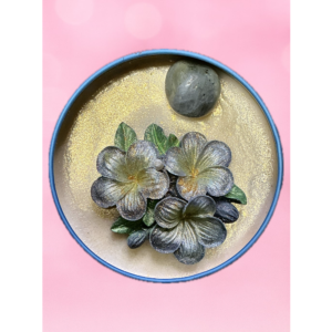 Bougie lithothérapie Mûre myrtille avec labradorite