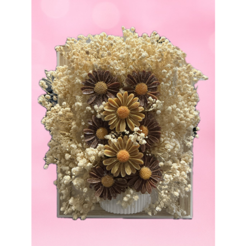 Cadre parfumé artisanal senteur Roses anciennes avec fleurs séchées