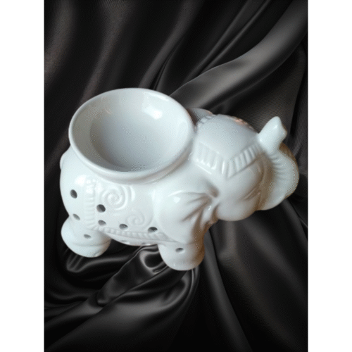 brule parfum ceramy elephant tandor blanc vue detail