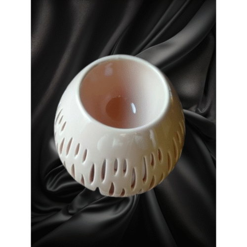 brule parfum ceramy ovali terracotta vue dessus soucoupe