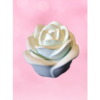 Bougie artisanale parfum Mojito dans son contenant en forme de rose verte – Douceur de Grasse