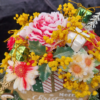 Le Traîneau du Renne Doré & Son Bouquet Fleuri